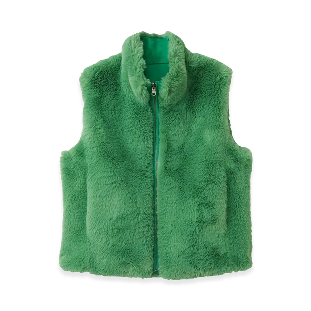 HYSTERIC GLAMOUR Hysteric Inc Reversible Fur Vest "Green"