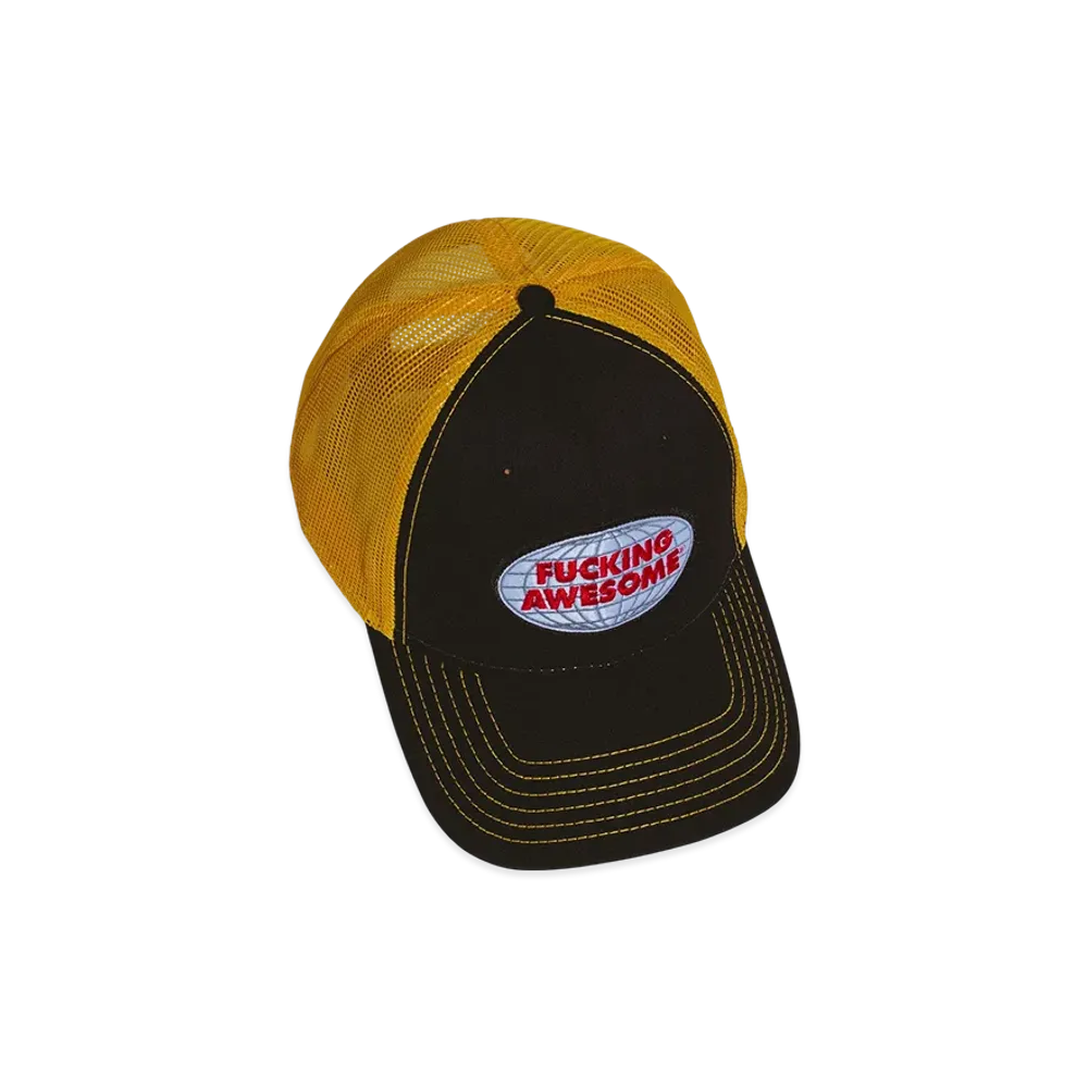 Fucking Awesome Mechanics Six Panel Mesh Hat "Black/Gold"