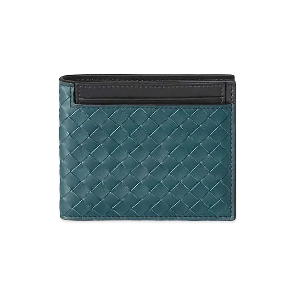 Bottega Veneta Intrecciato VN Wallet "Blue"