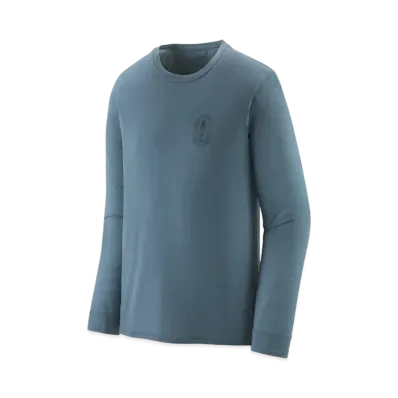 Patagonia Men's Longsleep Cap Cool Merino Graphic Shirt "Utility Blue"
