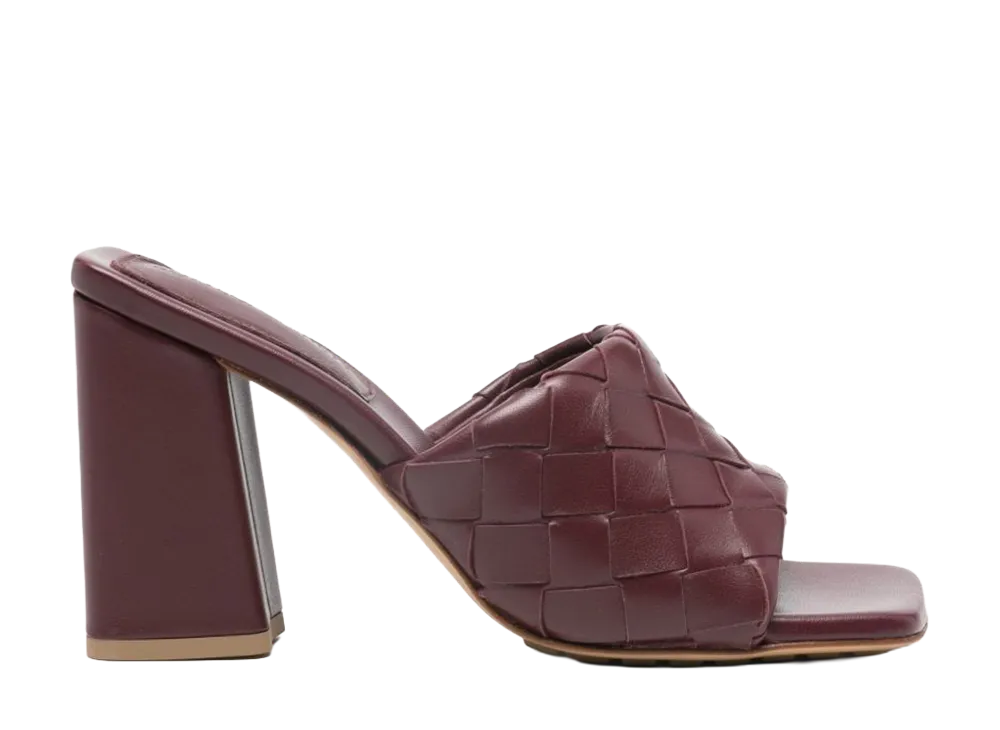 Bottega Veneta Women's Nappa Leather Parco Mules "Burgundy"