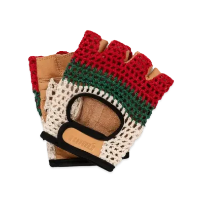 Aime Leon Dore Crochet Cutoff Cycling Gloves "Tan"
