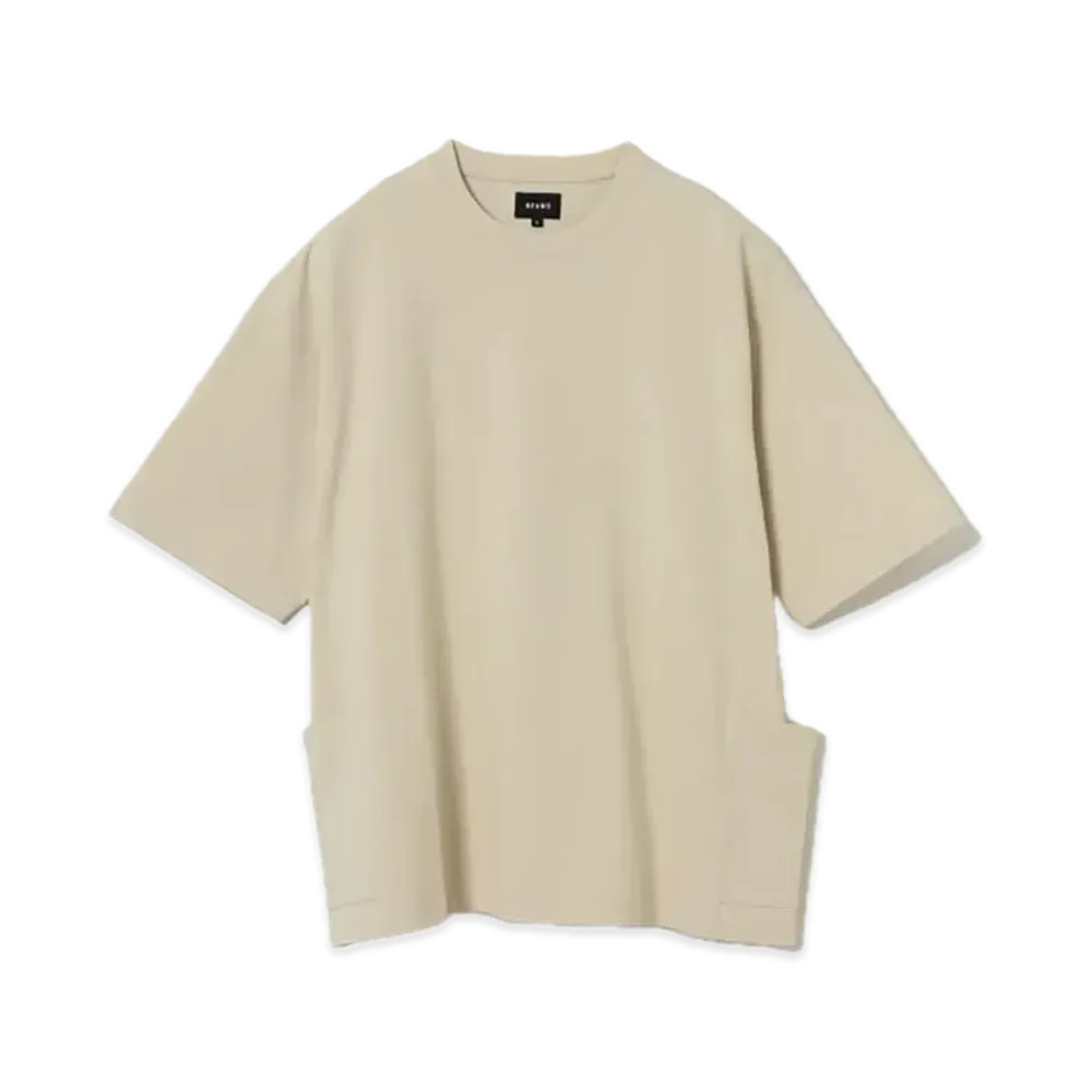 BEAMS Side Pocket Loose T-Shirt "Natural"