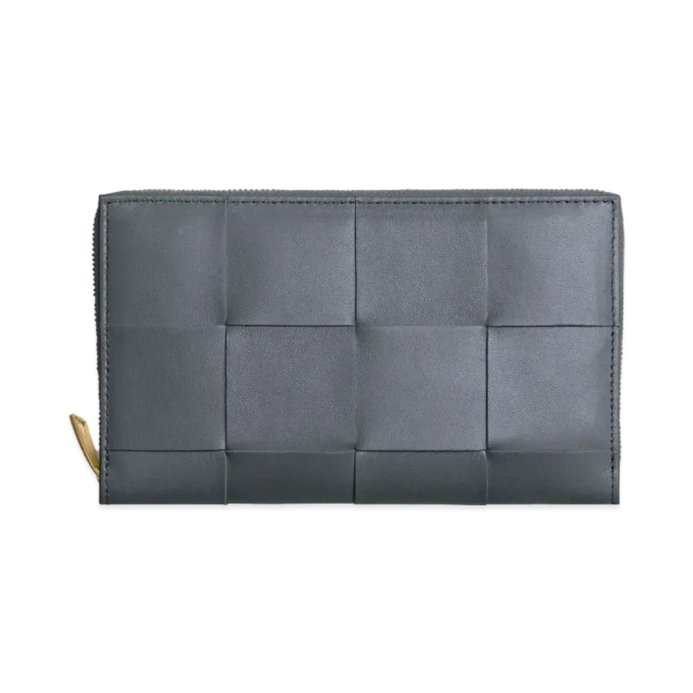 Bottega Veneta Zip Around Wallet "Thunder"