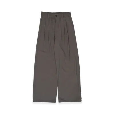 YOKE Wool Washer Tropical 2Pleated Easy Trousers "Gray"