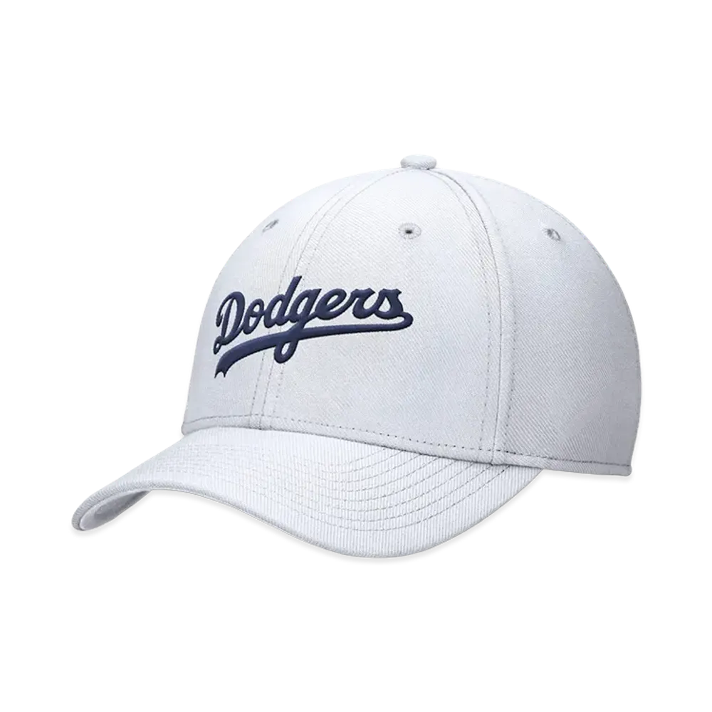 MLB x Nike Dodgers Dri-FIT Structured Swooshflex Cap "White"