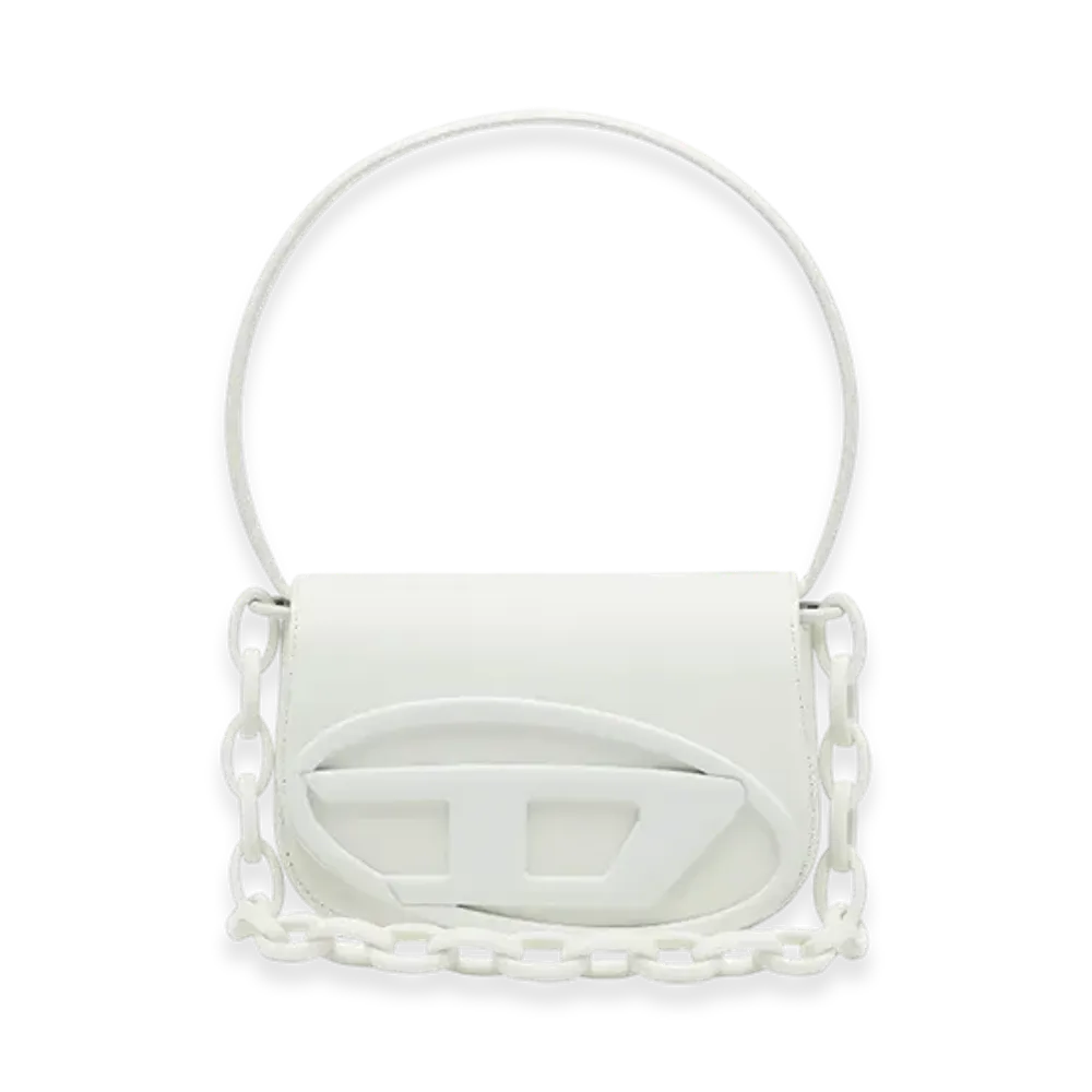 Diesel 1Dr 1Dr-Iconic Shoulder Bag In Matte Leather "White"