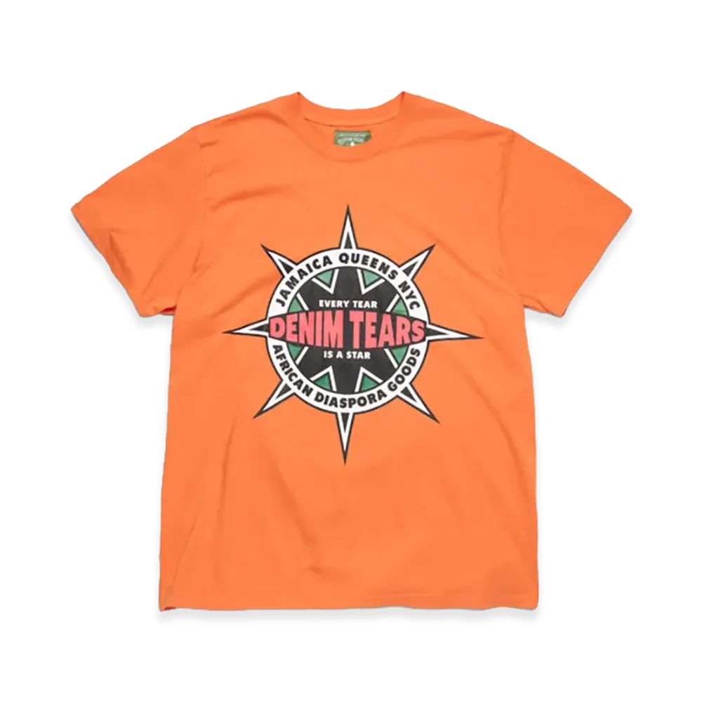 DENIM TEARS Libertas Star Tee "Orange"