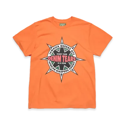 DENIM TEARS Libertas Star Tee "Orange"