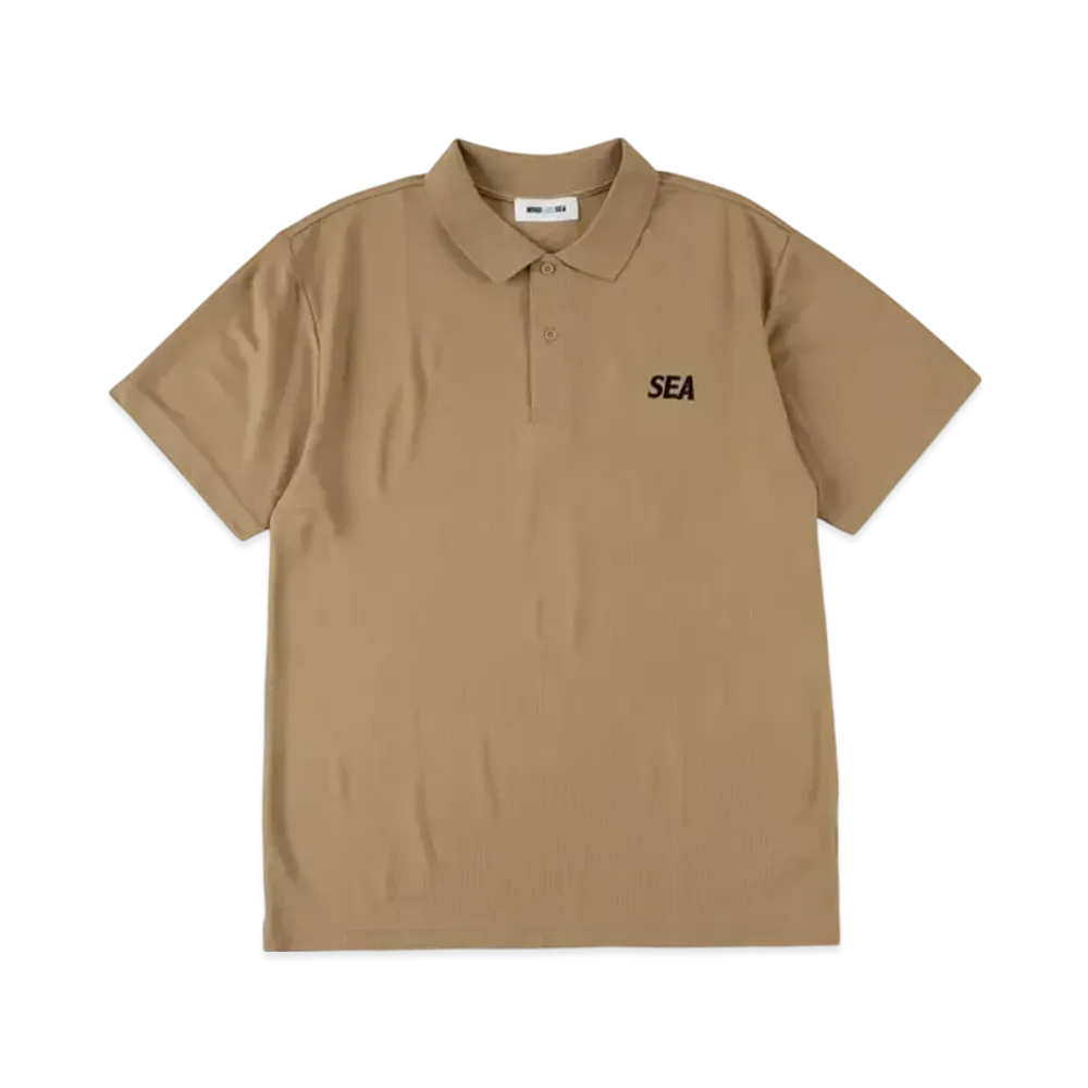 WIND AND SEA Sea Dry Kanoko Polo Shirt "Beige"