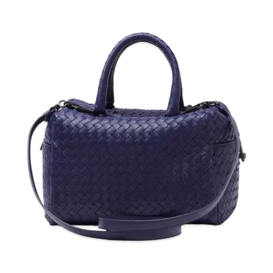 Bottega Veneta Intrecciato leather 2WAY Boston Bag "Blue"
