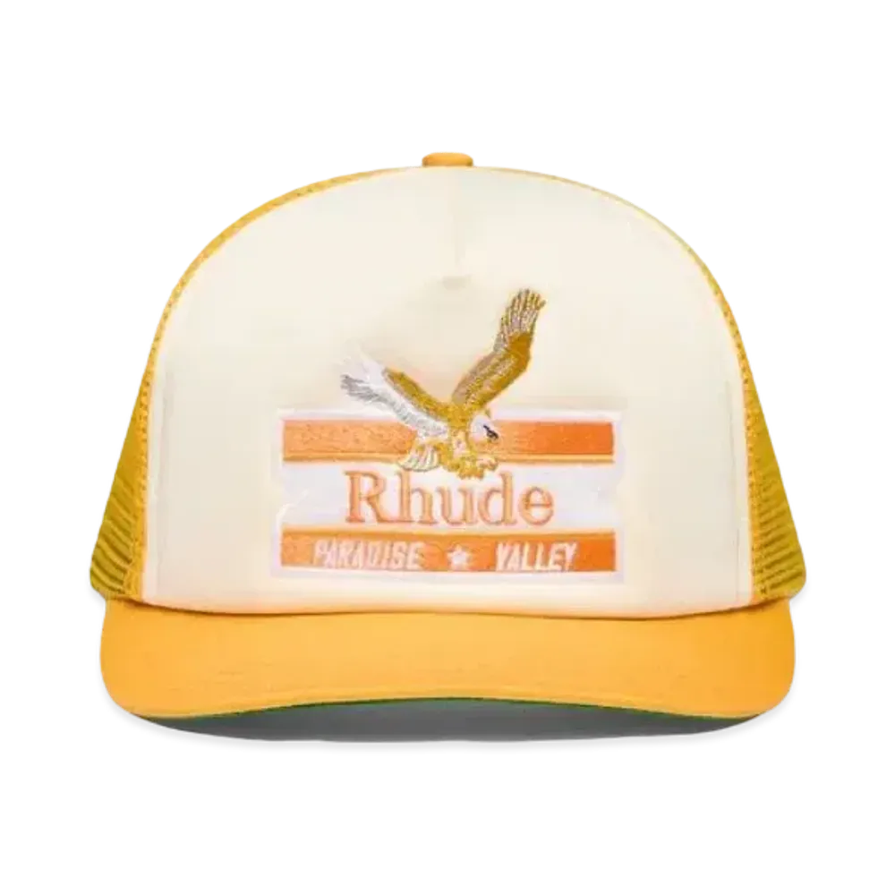 RHUDE Paradise Valley Twill Trucker Hat "Mustard"