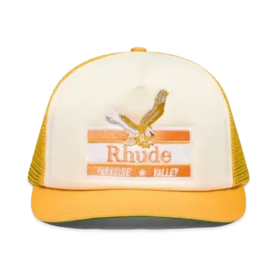 RHUDE Paradise Valley Twill Trucker Hat "Mustard"