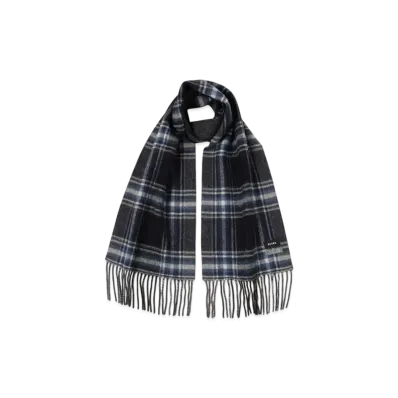 BEAMS Gradation Check Scarf "Navy"