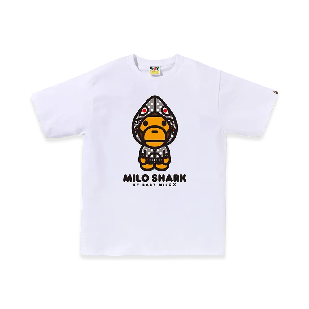 A BATHING APE Mens Milo Shark Osaka Tee "White"