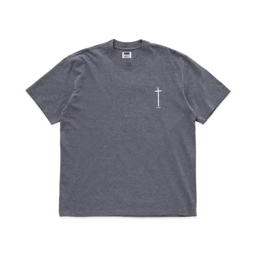 RATS Cross Tee "Charcoar White"
