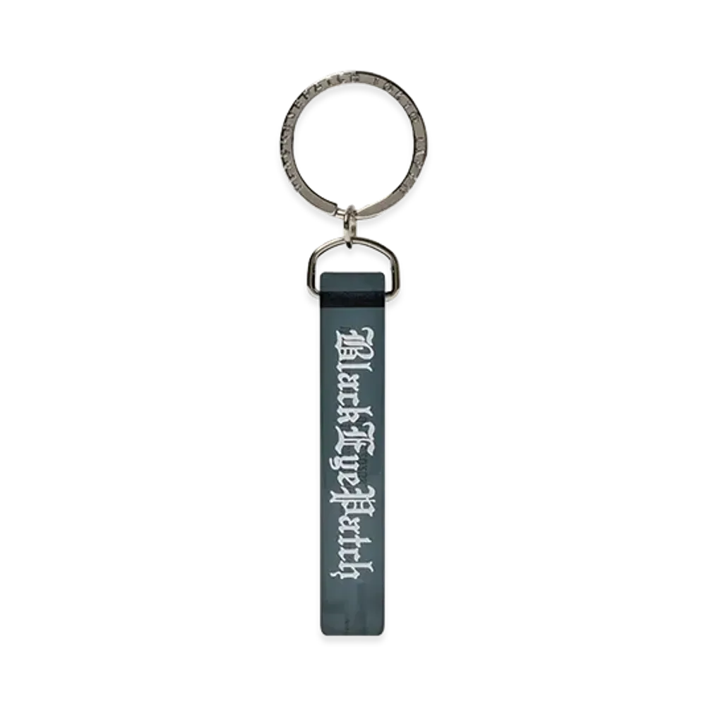 BlackEyePatch Blackletter Acrylic Hotel Keychain "Black"
