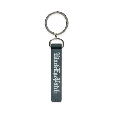 BlackEyePatch Blackletter Acrylic Hotel Keychain "Black"