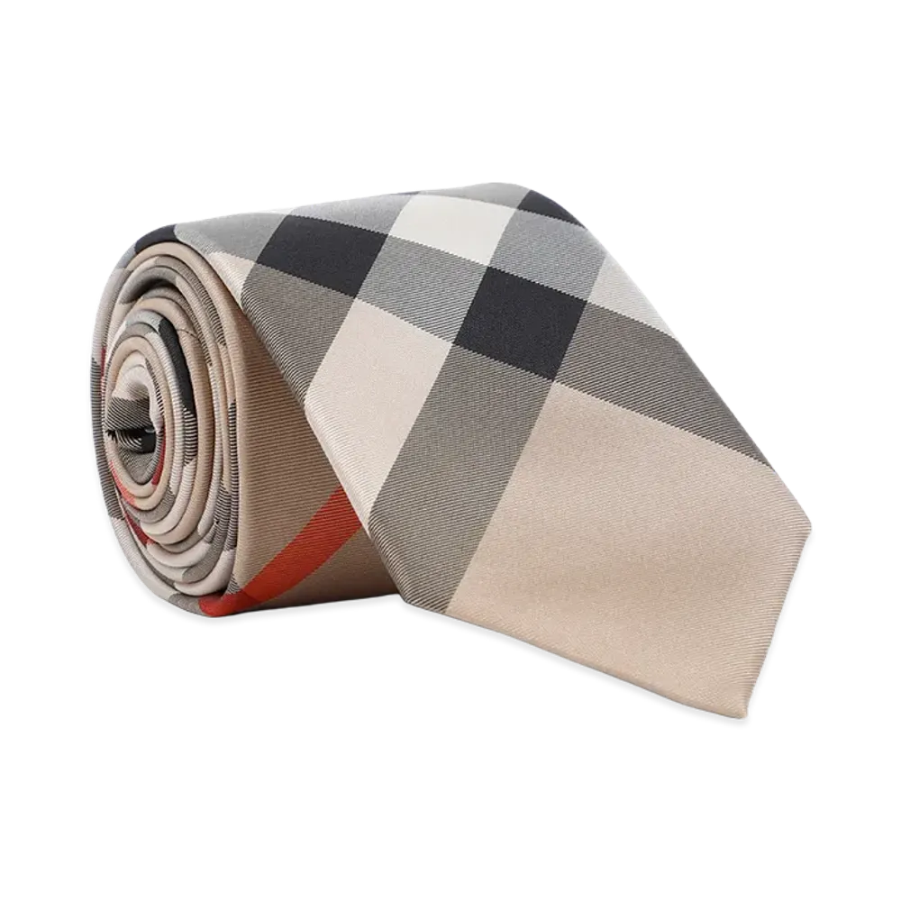 Burberry Mulberry Silk Tie "Printed"