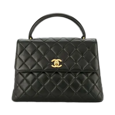 CHANEL Lambskin Matelasse Hand Bag