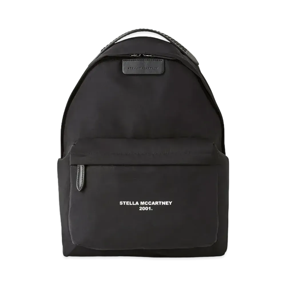 Stella McCartney Falabella Logo Go Backpack "Black/White"