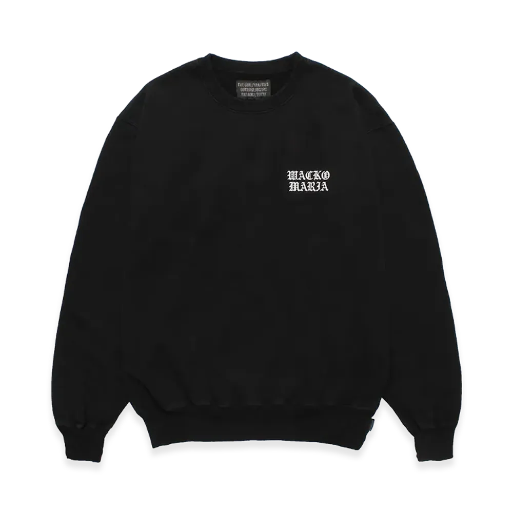 WACKO MARIA Washed Heavy Weight Sweat Shirt "Black"