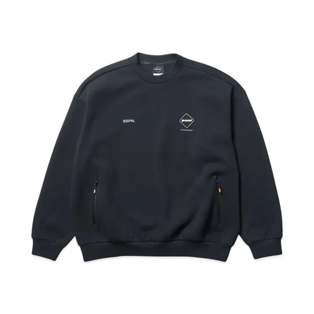 F.C.Real Bristol Tech Sweat Team Crew Neck Baggy Top "Black"