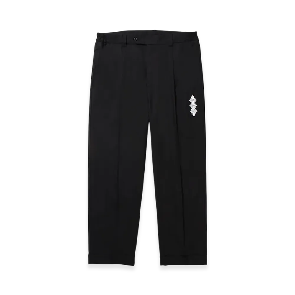 APHRODITEGANG GAKKIN x BUDSPOOL Hemp Wool Tuck Trousers "Black"