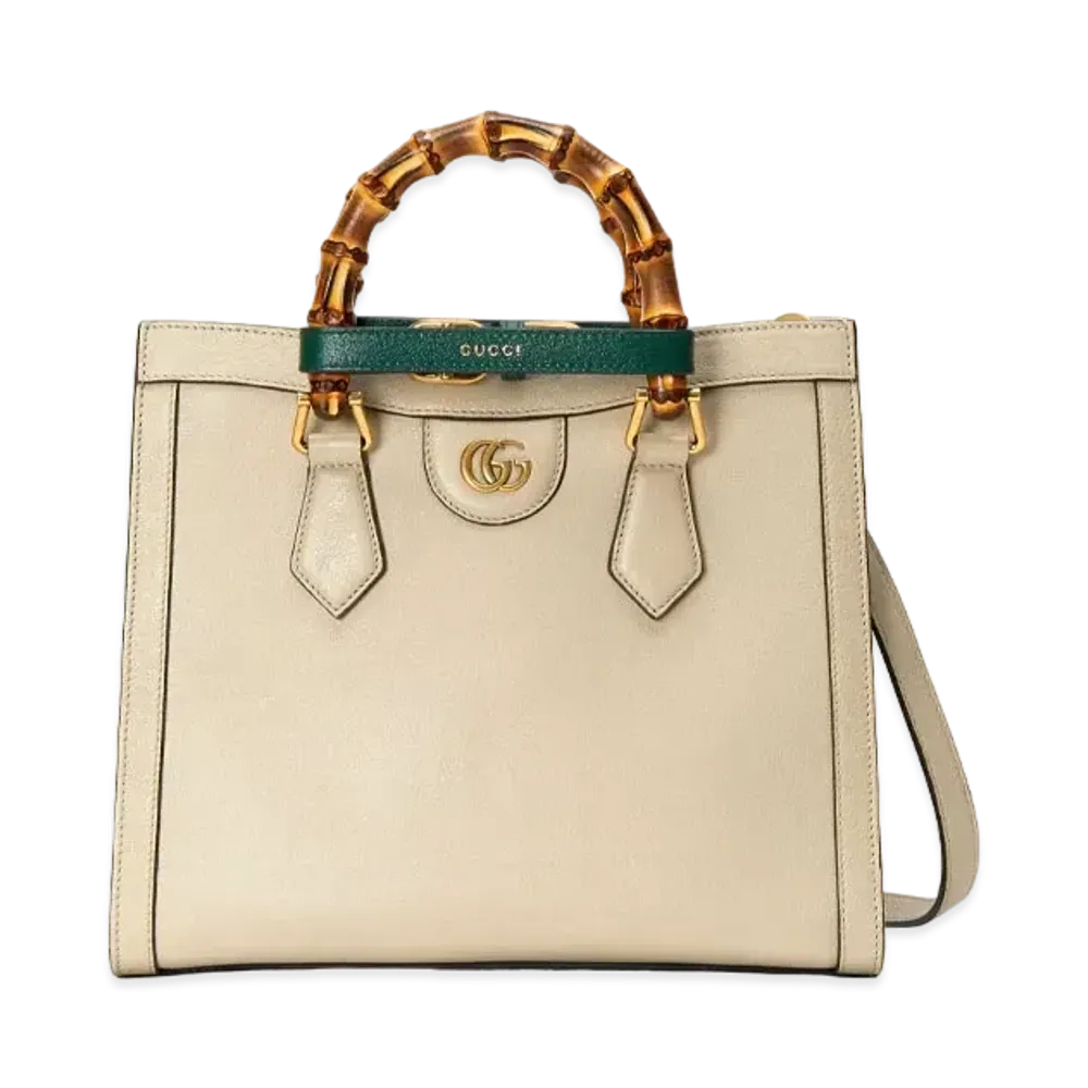 GUCCI Diana Small Tote Bag "Beige Leather"