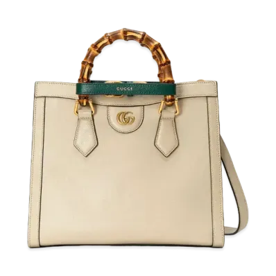GUCCI Diana Small Tote Bag "Beige Leather"