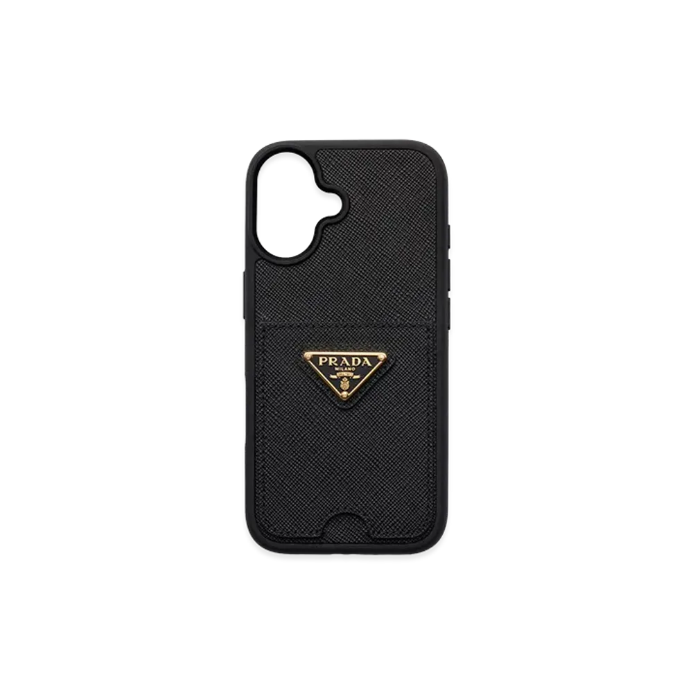PRADA Saffiano Leather iPhone 17 Case "Black"