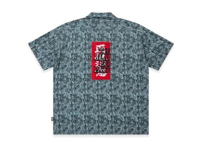 BlackEyePatch Python HWC Label Open Collared S/S Shirt "Green"