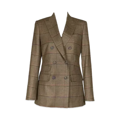 Max Mara Sansone Wool Cashmere Saxony Jacket "Olive Green"