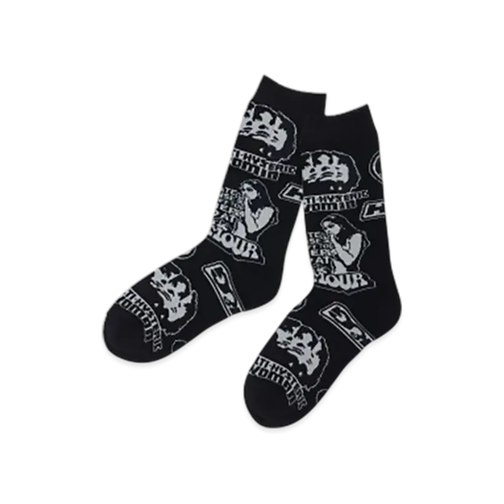 HYSTERIC GLAMOUR Super-Hys Pattern Socks Women "Black"