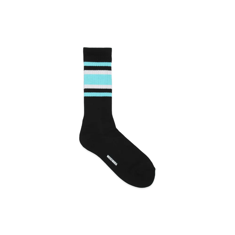 WACKO MARIA Sports Socks "Black/Blue"