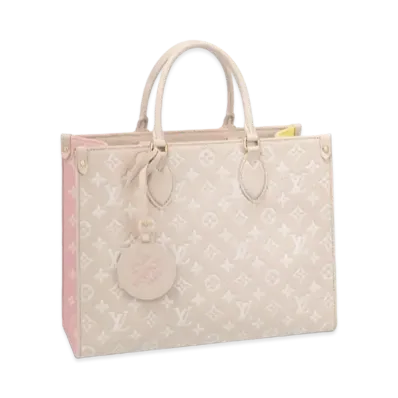 Louis Vuitton On The Go MM Monogram Amplent "Rose Beige"