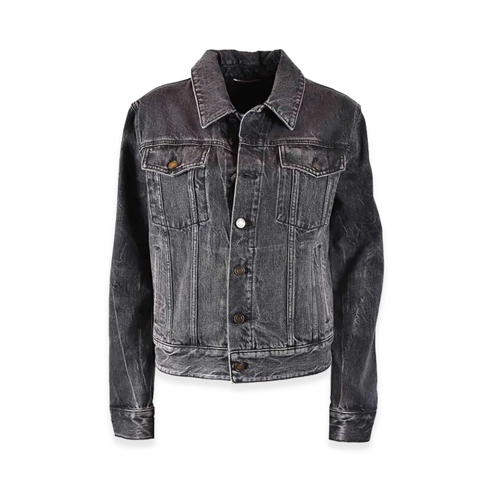 Saint Laurent Women's Casual Jacket "Dark Wash"