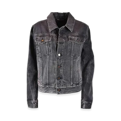 Saint Laurent Women's Casual Jacket "Dark Wash"