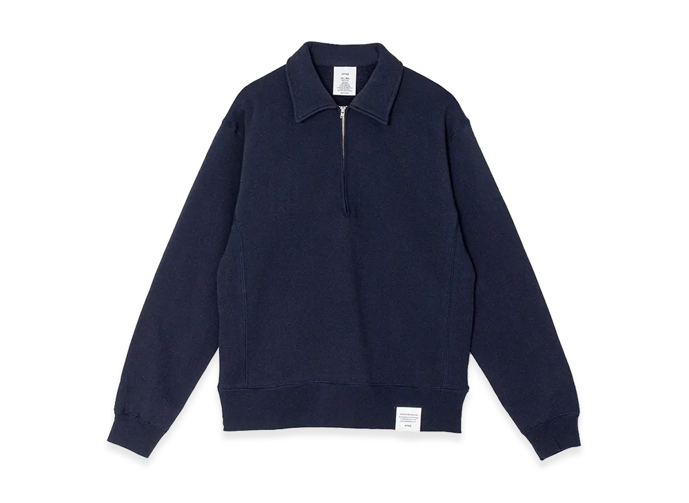 HYKE Collared Sweat Shirt "Navy"
