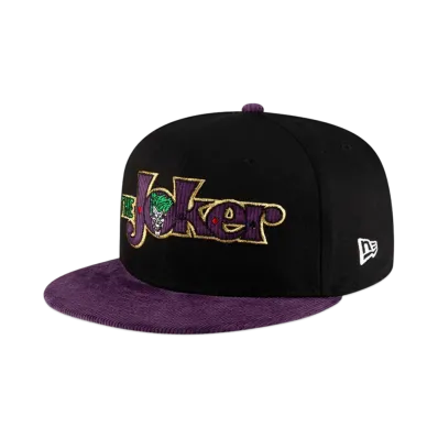 NEW ERA Joker The Movie 9Fifty Joker Script Logo Purple Visor "Black"