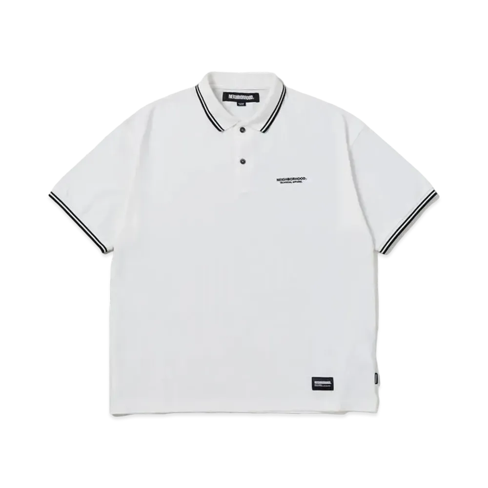 NEIGHBORHOOD Pique Line Poloshirt SS "White"