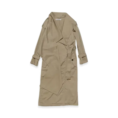 Acne Studios Scarf Collar Trench Coat "Mud Brown"