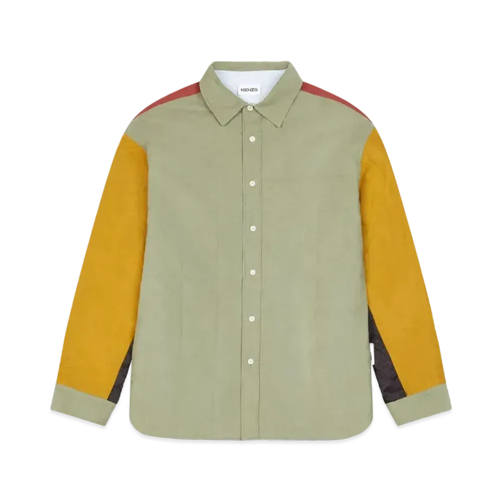 KENZO Reversible Quilted Shirt "Lime Tea"
