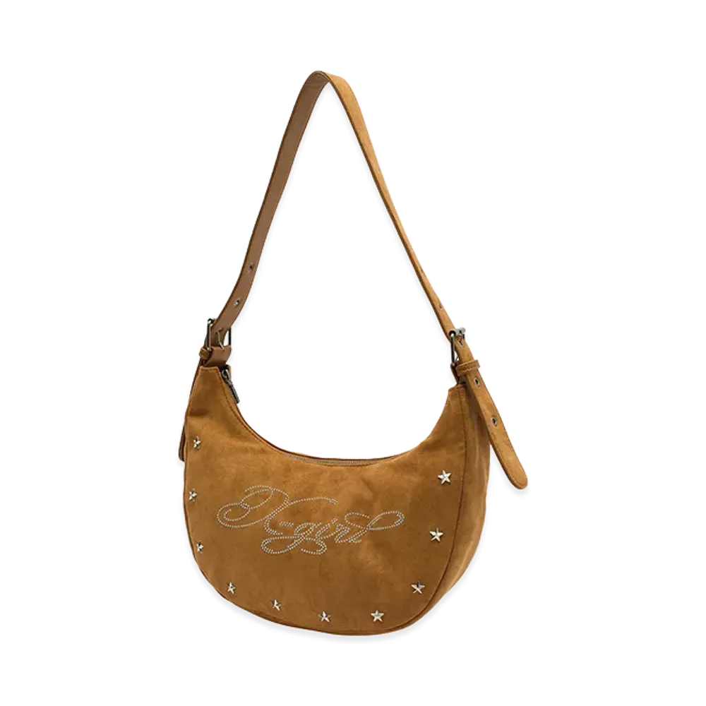 X-Girl Women's Faux Suede Shoulder Bag "Beige"