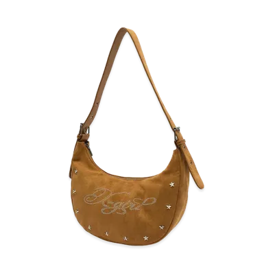X-Girl Women's Faux Suede Shoulder Bag "Beige"