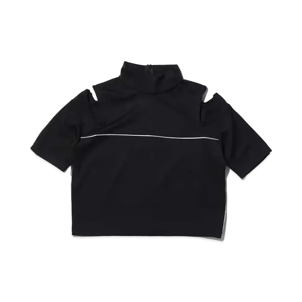 atmos pink Short Length Shoulder Opening Tops "Black"
