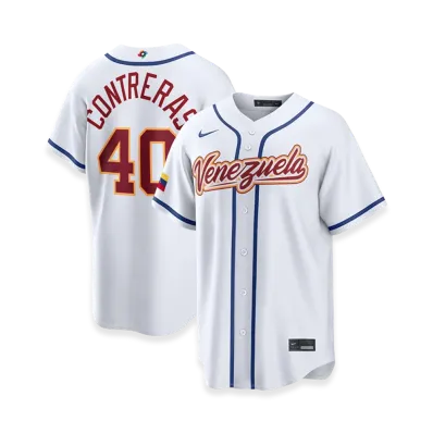 Nike 2026WBC World Baseball Classic Willson Contreras Venezuela Baseball Home Stadium Jersey "White"