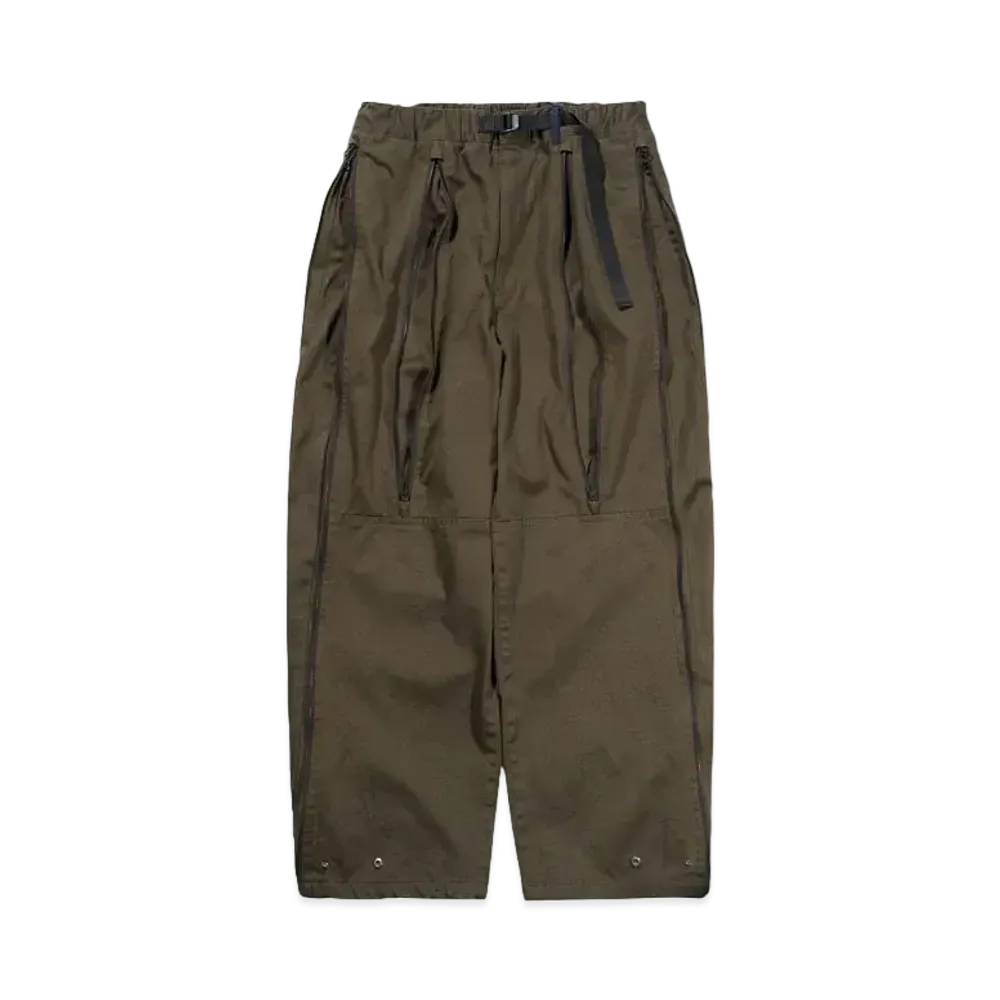 Poliquant THE DEFORMED WASHABLE COTTON PARACHUTE PANTS "KHAKI"