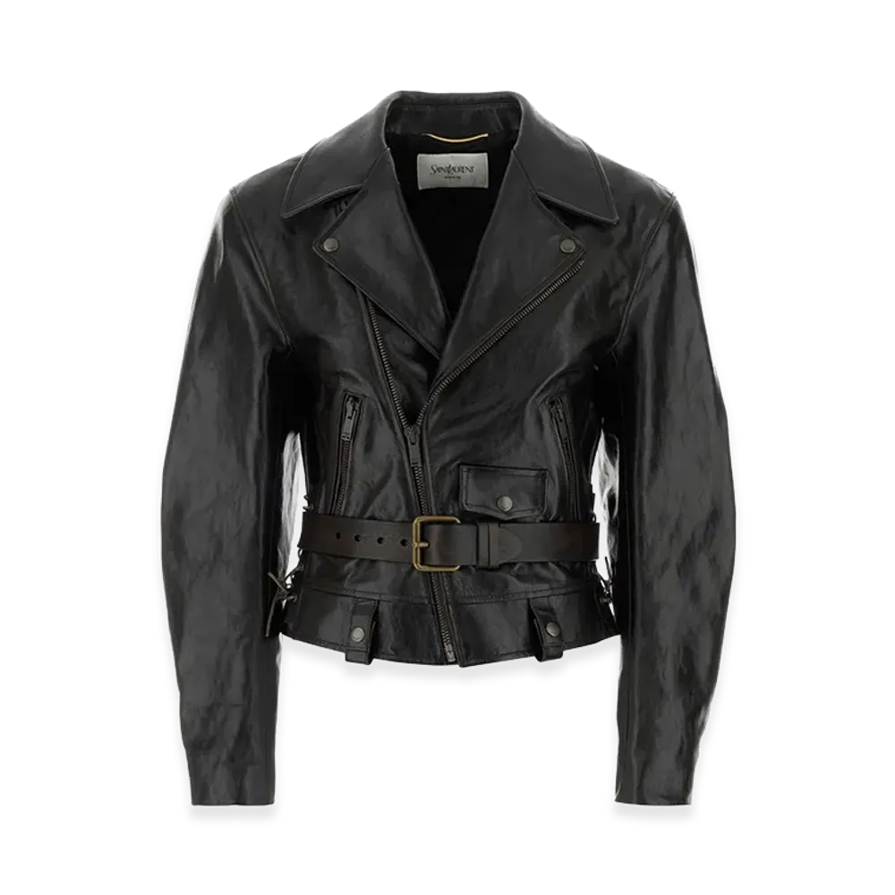 Saint Laurent Women's Leather Jacket "Black"