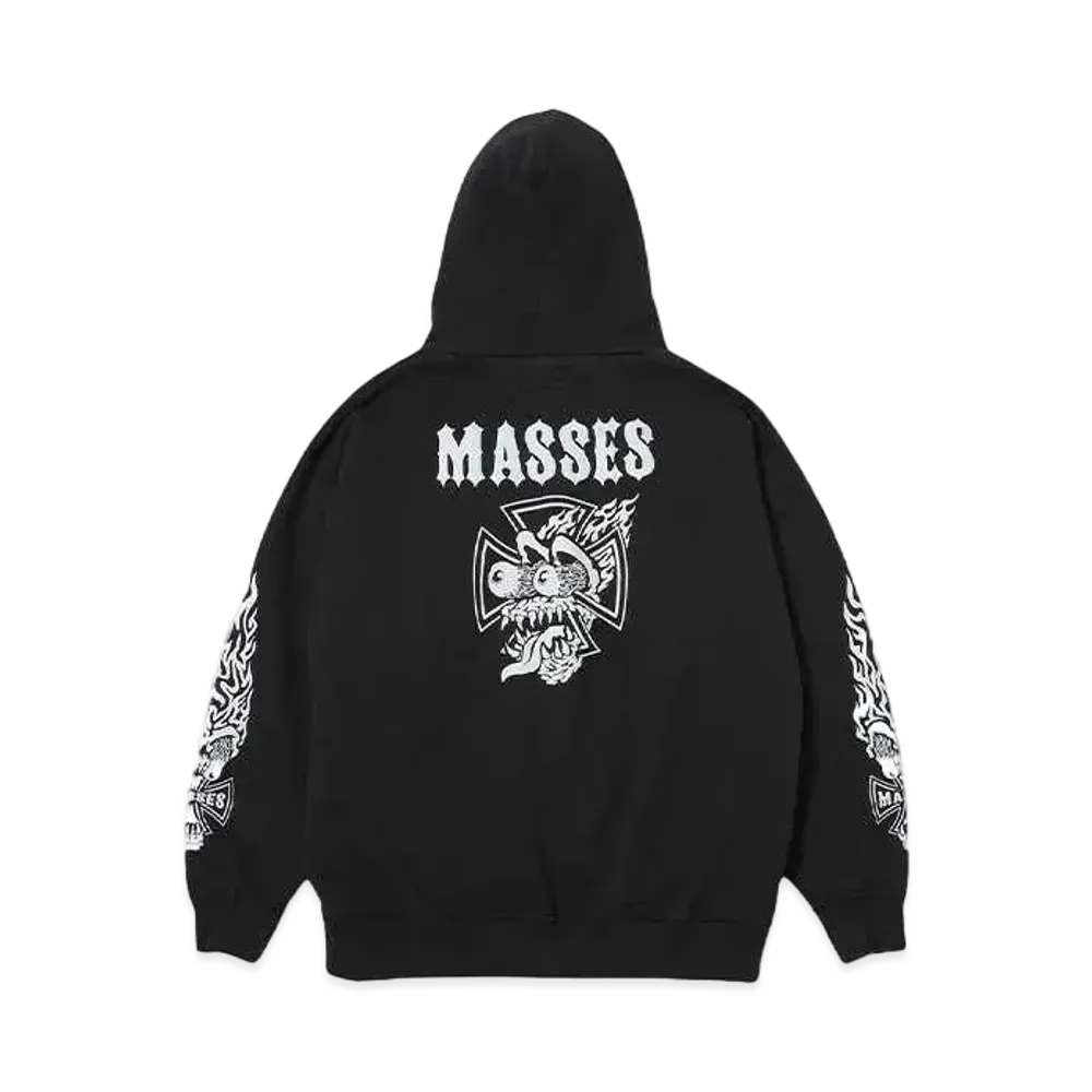 MASSES SWEAT HOODED IRONBITE "BLACK"
